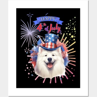 Samoyed: Happy 4th of July Posters and Art